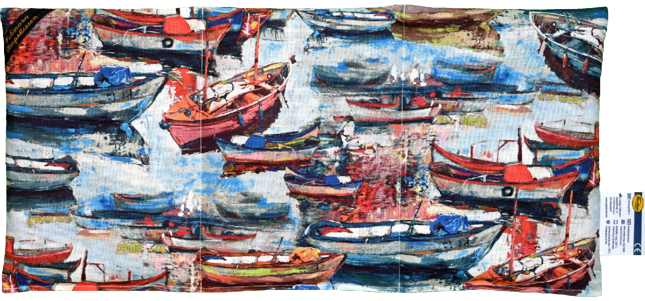 'Hafenromantik Bergen grau 3-Kammerkissen