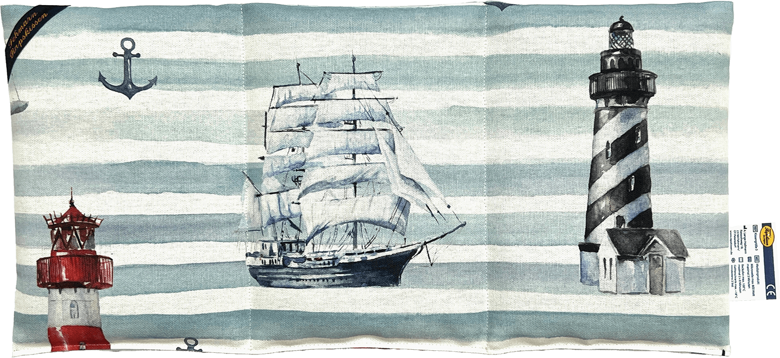 "Leuchtturm und Windjammer  3-Kammerkissen