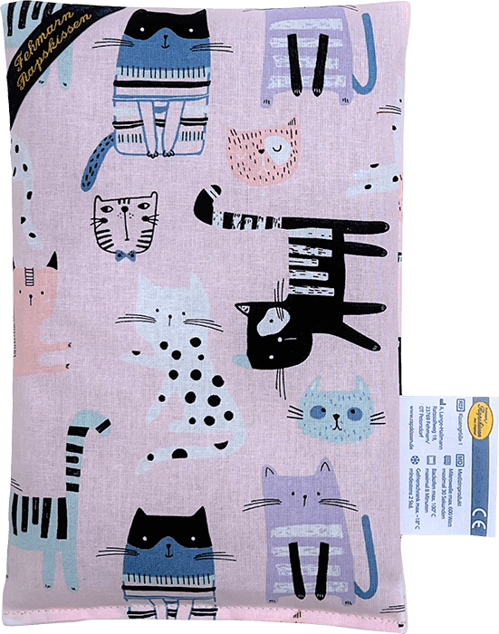 'Moderne Katzen rosa  1-Kammerkissen groß