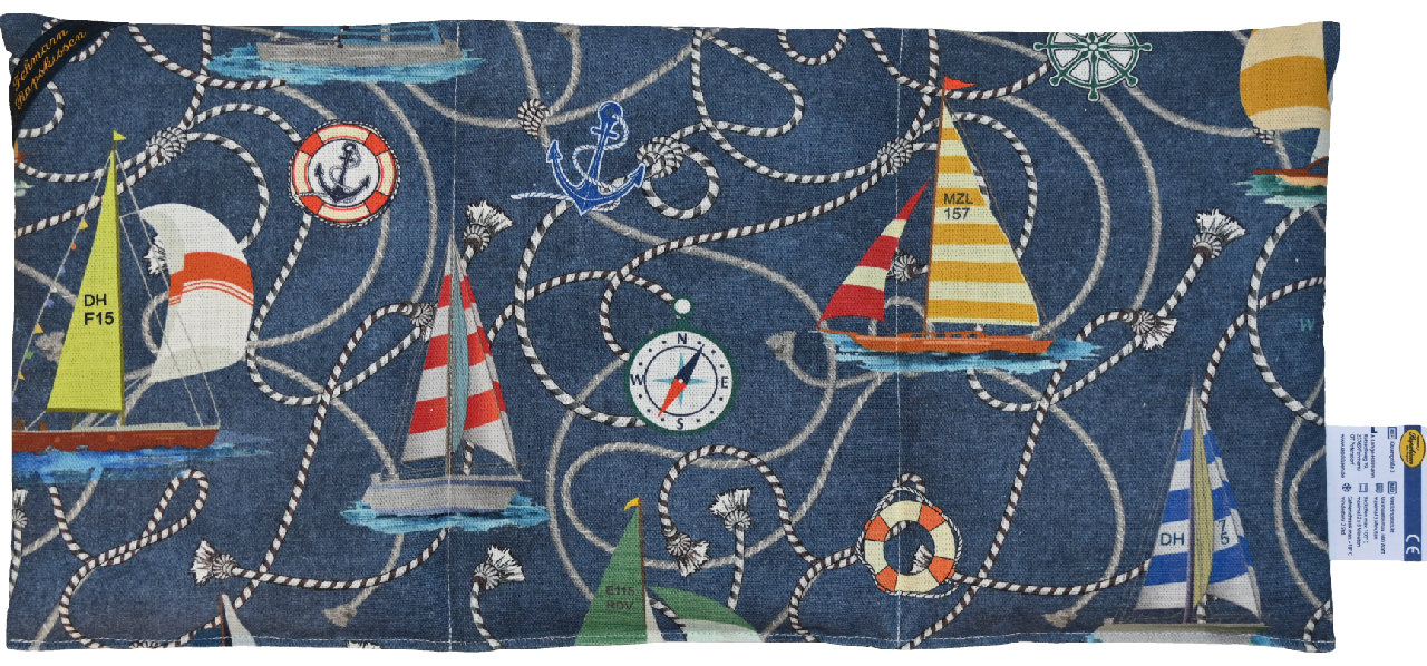 'Segelglück blau 3-Kammerkissen