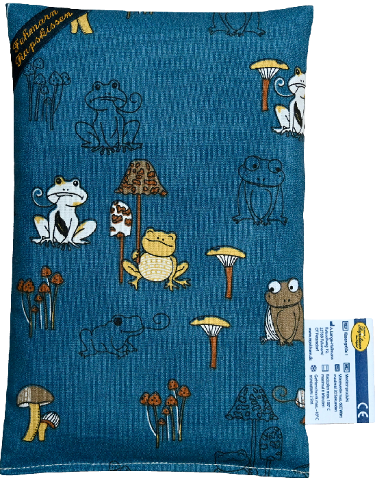 'Frösche petrol  1-Kammerkissen groß