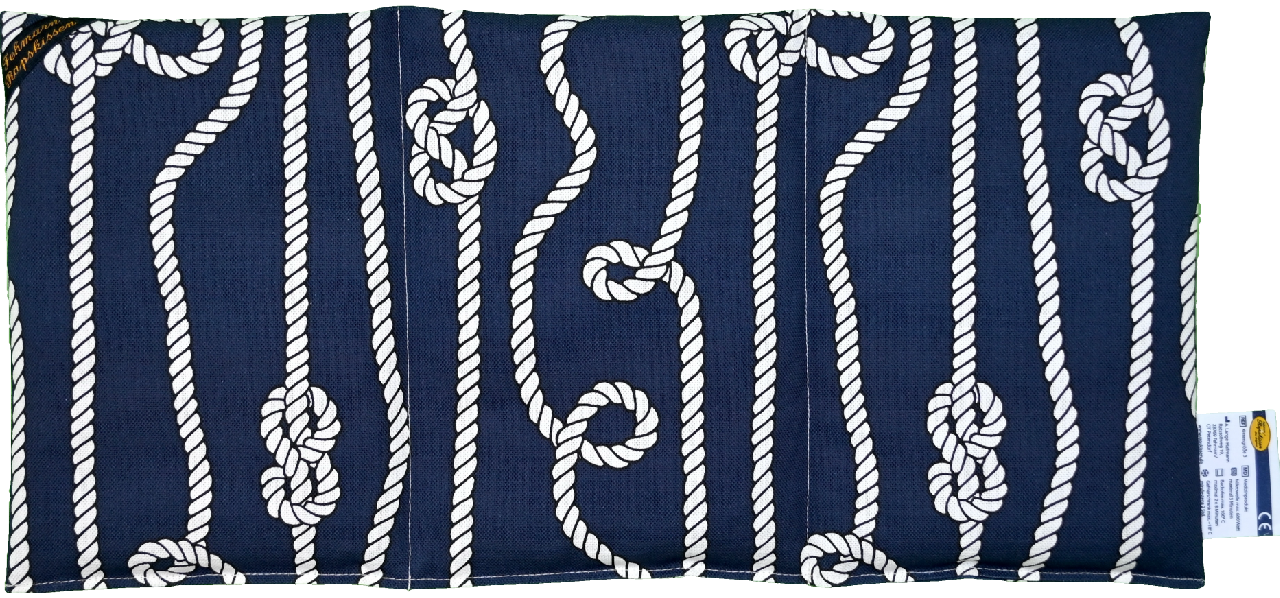 'Seemannsknoten marineblau 3-Kammerkissen